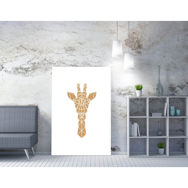 Geometric giraffe head Canvas Wall Art Print Picture, 45.72 cm H x 30.48 cm W