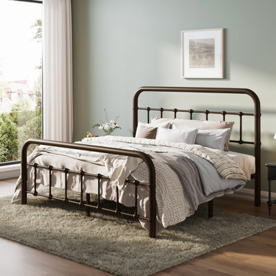 Kawamoto Metal Platform Bed Frame with Elegant Modern Design