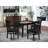 5-Piece Buttermilk and Cherry Solid Wood Top - Rectangular Dining Room Set with Butterfly Leaf - Seats 4-108444303-108444297-108444298