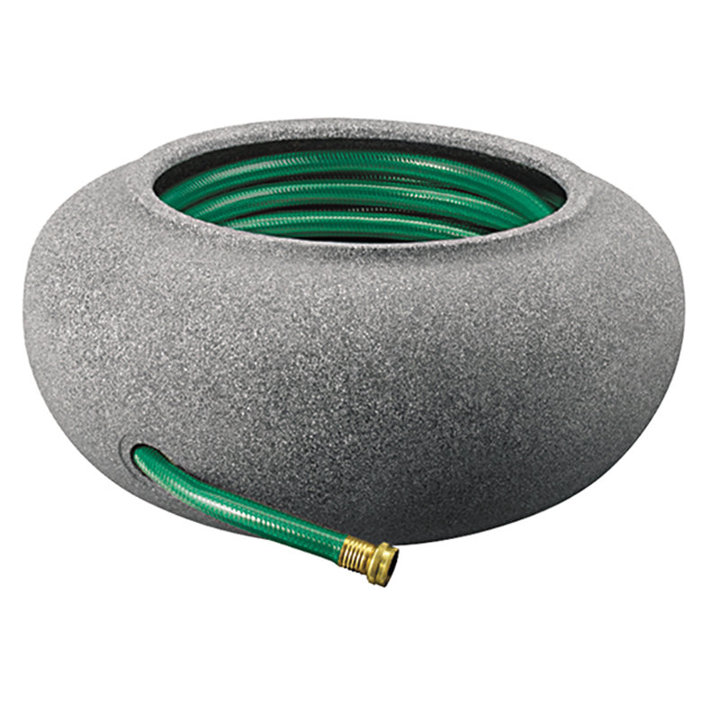 Granite Round Outdoor Garden Hose Storage Pot