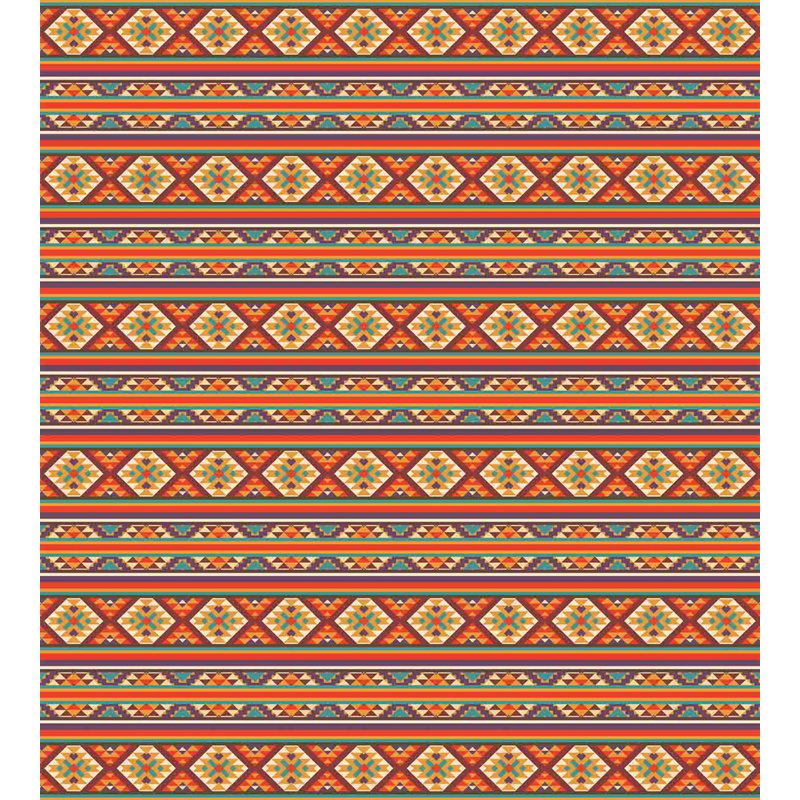 Rustic Geometric Shapes Duvet Cover