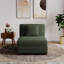 Fauteuil d'appoint sans accoudoirs en velours côtelé vert Milbrey-27806437-9778271