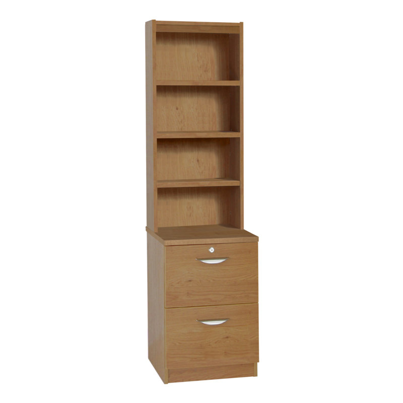 Cosmo 48cm Wide 2 -Drawer File Cabinet, English Oak