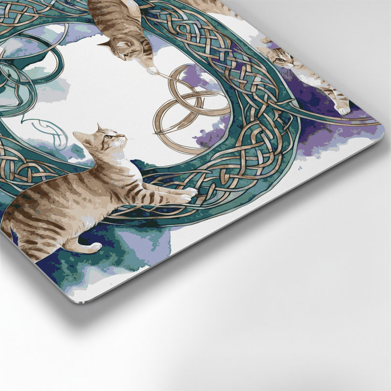 «Cats Celtic Shorthair», art mural en métal brun, H 144 po x l 144 po x P 0,05 po
