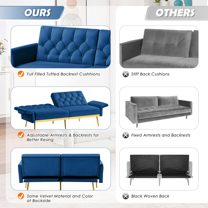 Canapé-lit rembourré 67 po Zineta, Île Seymour Nord, Galapagos
