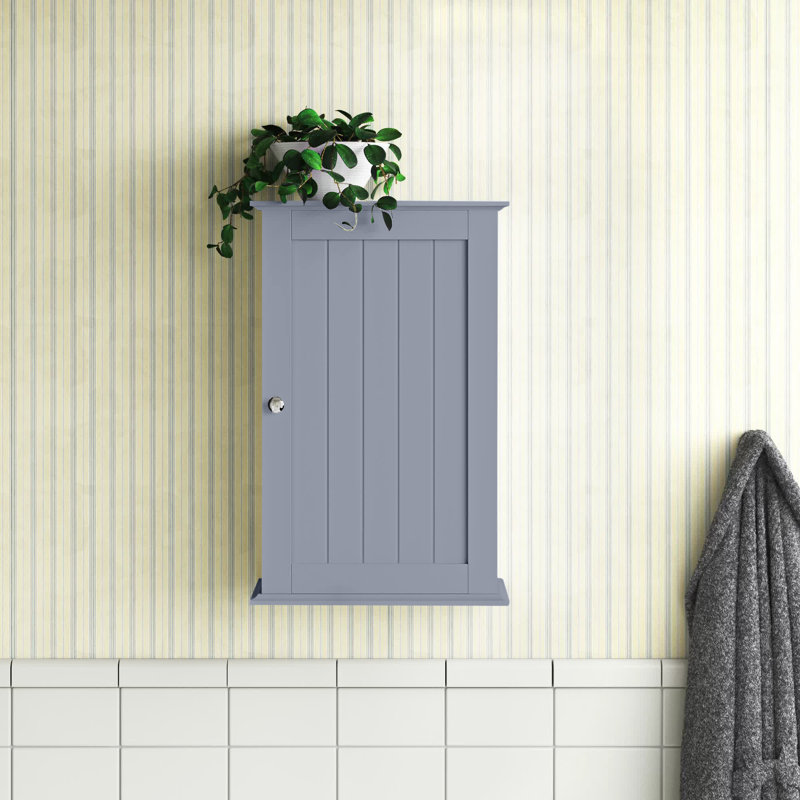 Armoire de salle de bain murale l 14 po x H 22 po x P 8 po Ashburnham, Gris