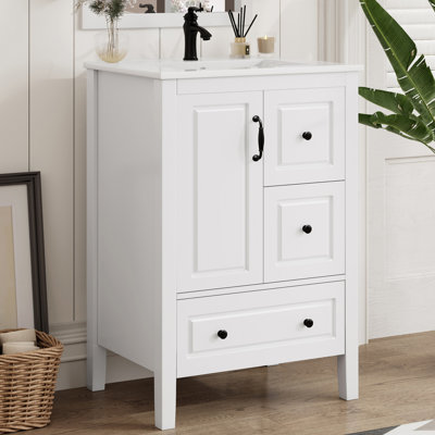 24'' Bathroom Vanity With Ceremic Sink