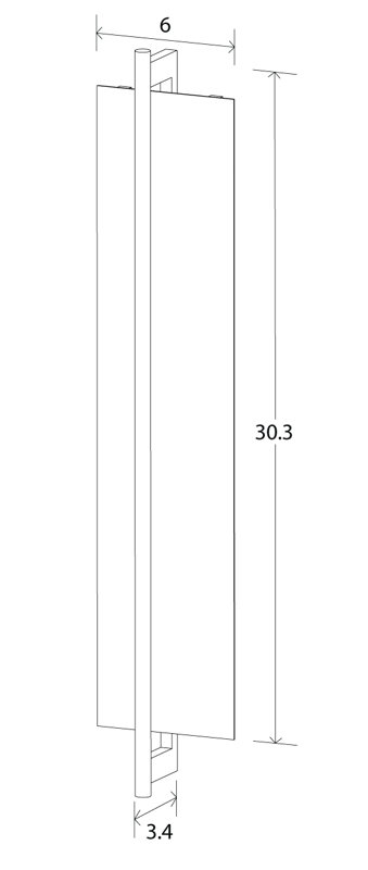 Merus 31" LED Dimmable Wall Sconce, Walnut, 4000K, 277V AC