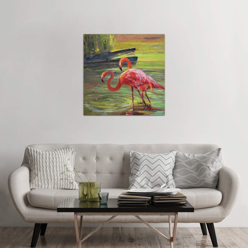 Flamingo III 1 Piece Wrapped Canvas Painting, 93.98 cm H x 93.98 cm W x 3.175 cm D