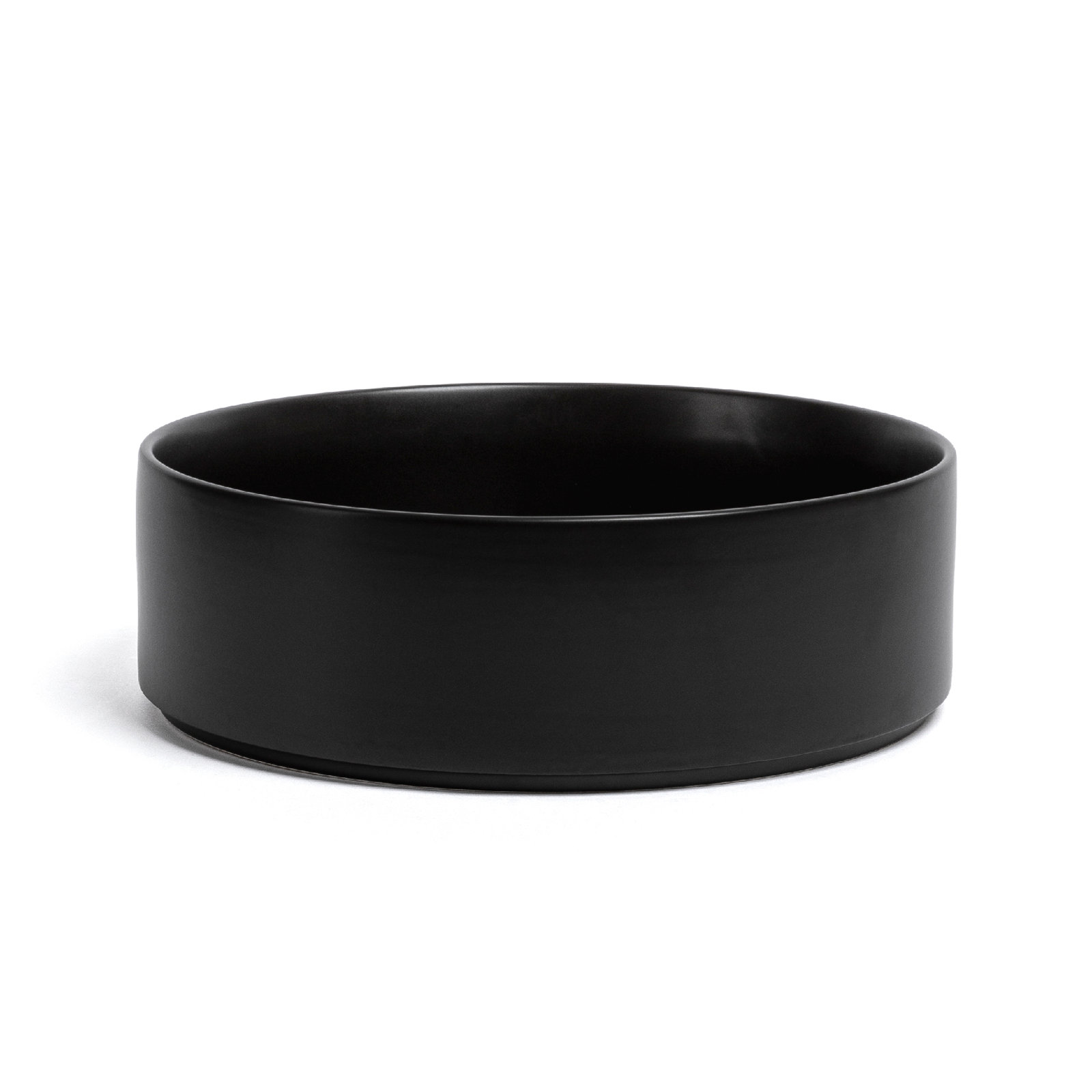 Over&Back Stackable Semi Hand-Finished Stoneware Serving Bowl, Black