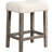 Counter Height Dining Stool Set Of 2, Transitional Style Stool With Footrest Tufted Seat Kitchen Bar Stool, Oak-397143069-397143066