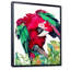 Perroquet rouge et vert - reproduction sur toile-67339360-67339362