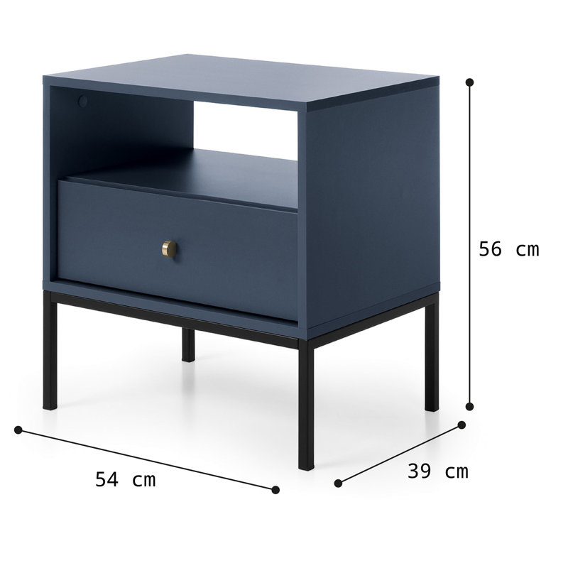 Londono End Table, Navy Blue