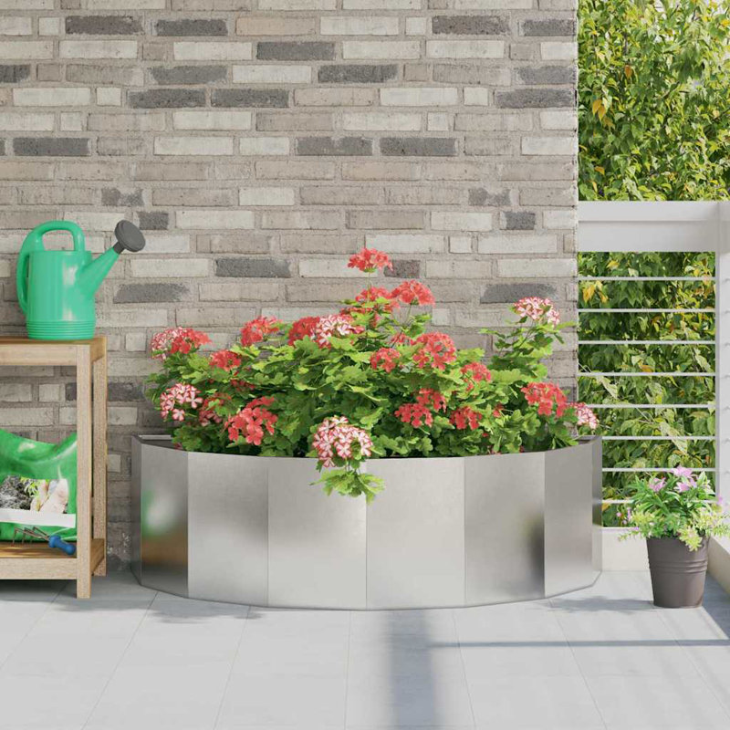 Planter Box, Silver, 35cm H x 120cm W x 60cm D