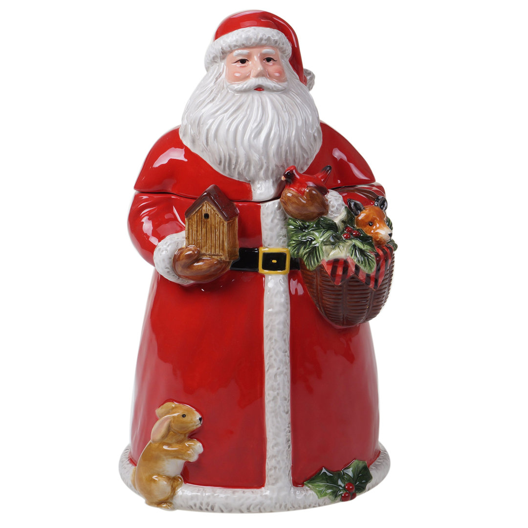 Certified International Magic Of Christmas  Santa Cookie Jar Certified International