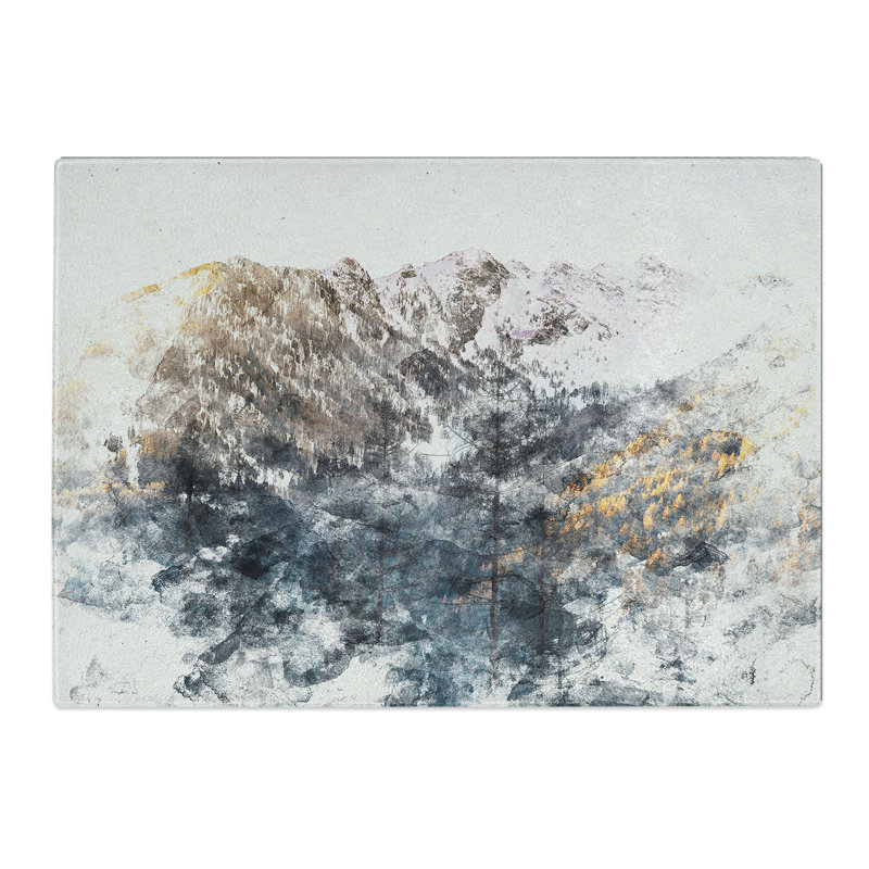 Tempered Glass Tall Trees Chopping Board, 20 cm x 28.5 cm