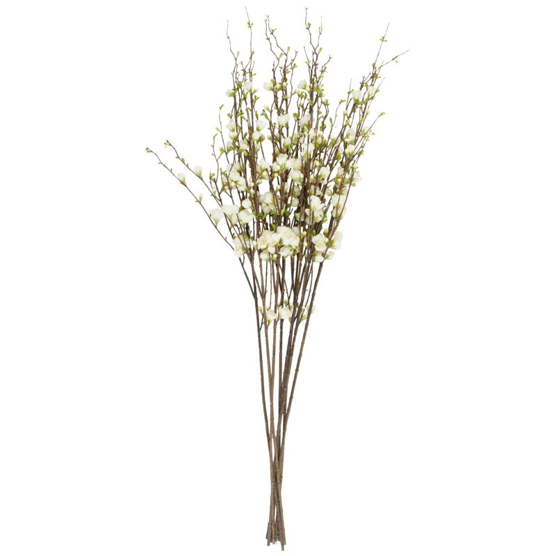 Ensemble de tiges artificielles blanches Faux Foliage