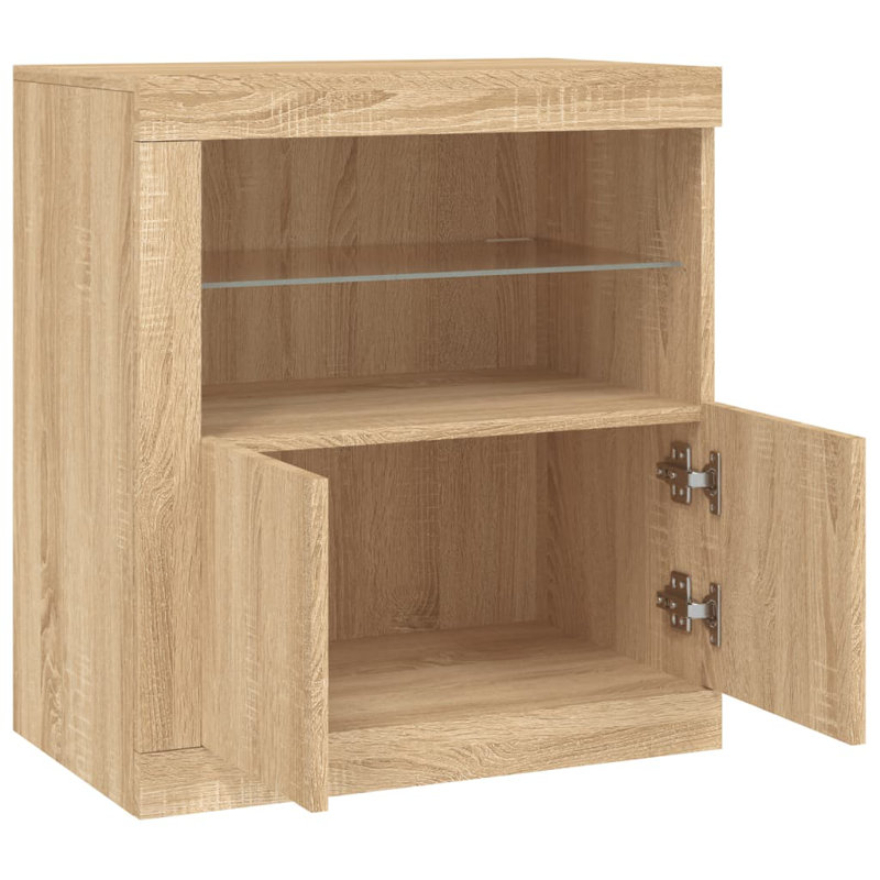 Basiliki Sideboard with LED Lights, Sonoma Oak