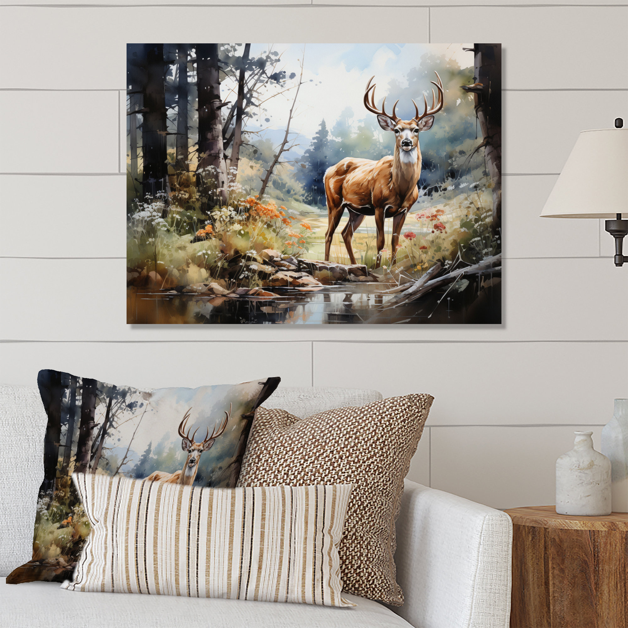 Millwood Pines Deer Graceful Grazing - Animals Metal Wall Decor | Wayfair