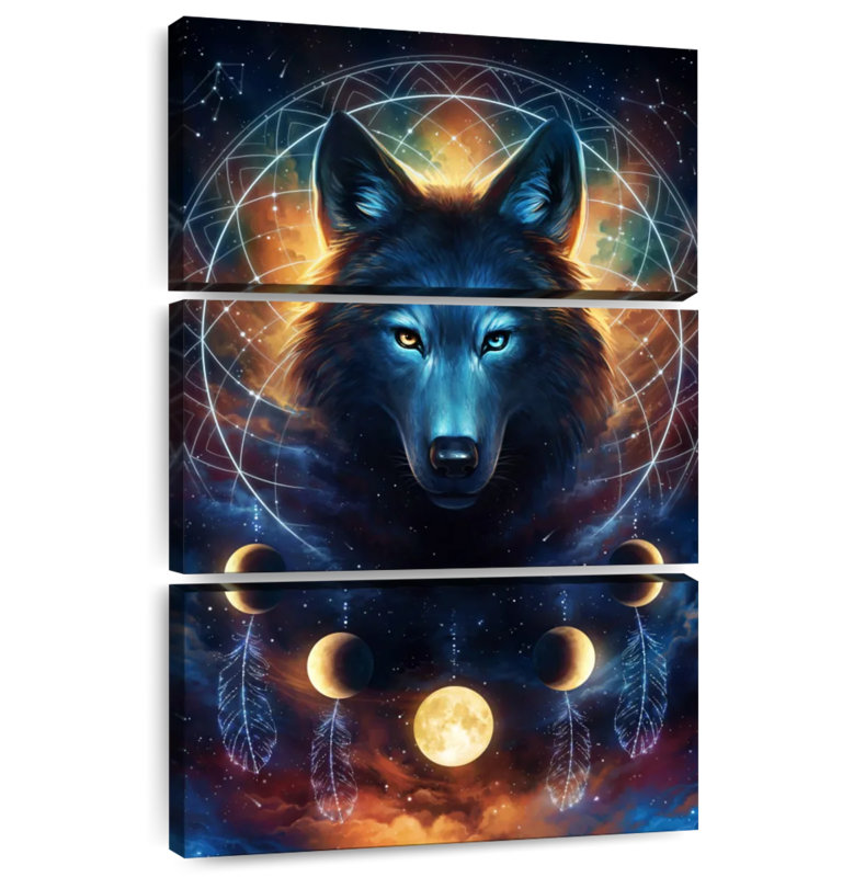 Brampt Dreamcatcher Wolf, 45" H x 28" W