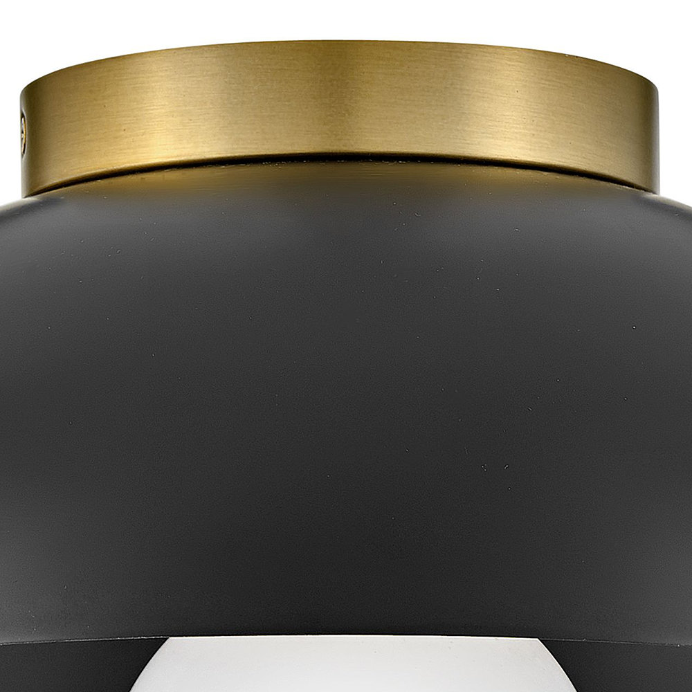 Kebo Single Light Flush Mount, Black