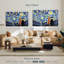 «Dogs Journey Starry Night», reproduction sur toile-92761401