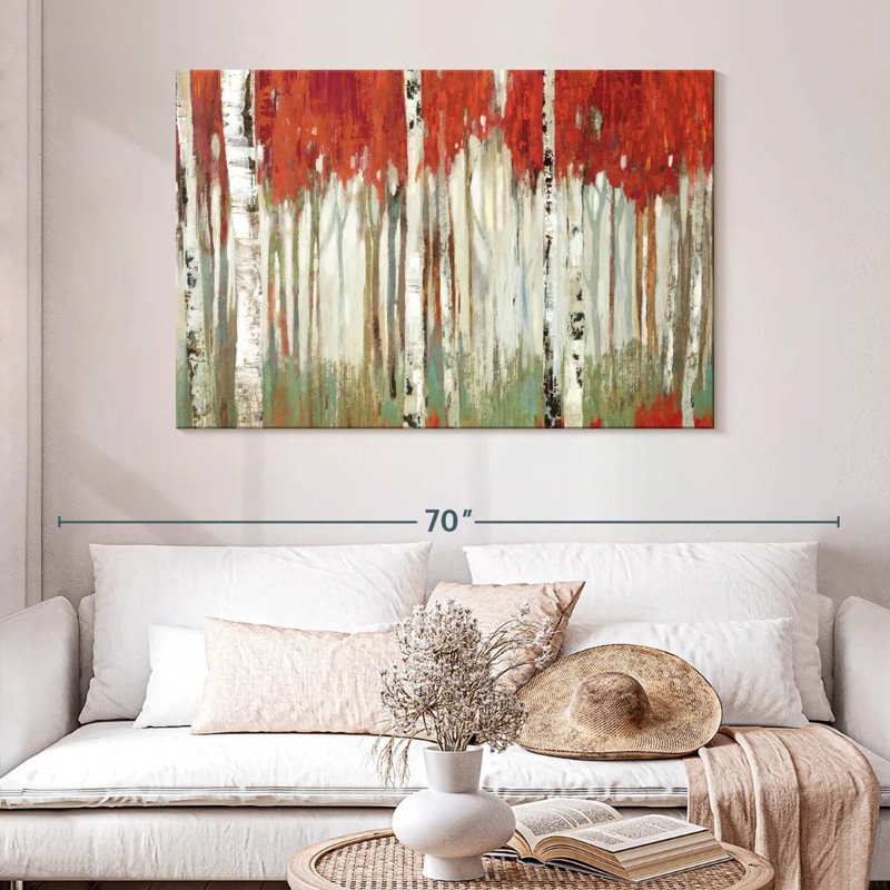Harnek Aspen - paysage rouge, H 32 po x l 48 po