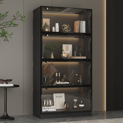 Tableware Display Cabinet With Adjustable Lights by Ebern Designs