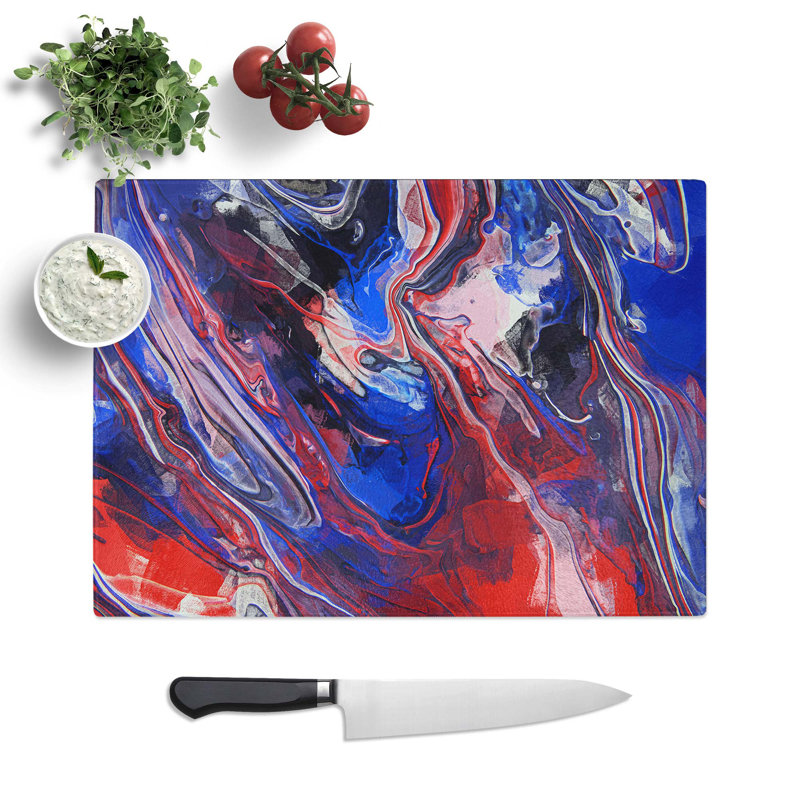 Tempered Glass To Hold Me in Abstract Cutting Board, 39 cm W x 28.5 cm L