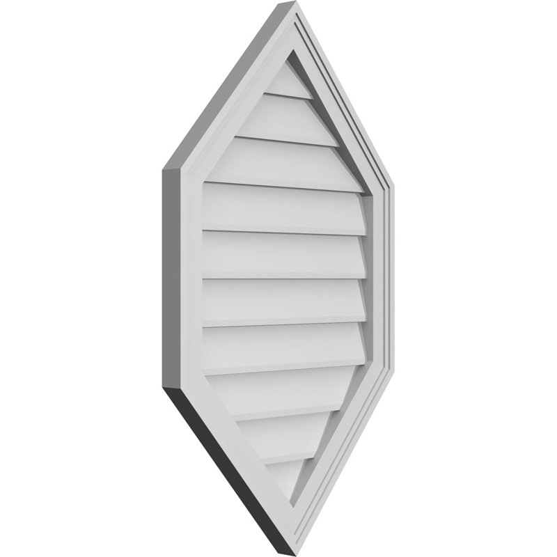 Ventilé vertical à pignon vertical 13/12 po, H 34 po x l 20 po x P 1,5 po