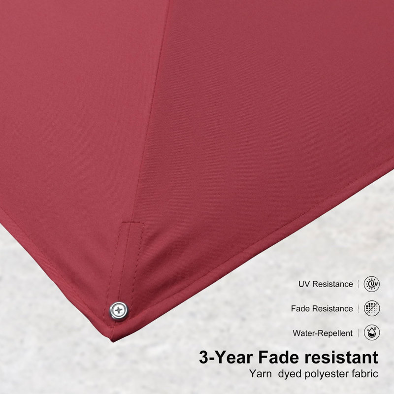 Parasol carré en porte-à-faux 108 po, Rouge