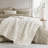 Solid Ruched Faux Fur Ivory 50x60" Reversible Throw-536559239