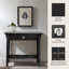 Console d'entrée - Bois massif, finition ardoise, 10 po x 30 po x 28 po