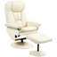 Fauteuil inclinable pivotant avec repose-pieds HOMcom