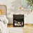 Fluted Nightstands Set Of 2, Modern Mid - Century  Bedside Table With Drawer & Open Storage Shelf, End Table For Bedroom, Living Room, Office, Sofa Side Couch  (White+Oak)-601159075