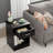 3-piece Bedroom Set, Upholstered Bed Frame With 55" Tall Headboard and 2 Nightstands with Drawers-1053194032-1053194033