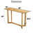 Nina 48 Inch Console Table, Natural Brown Mango Wood Console Table with Open Frame and Trestle Base