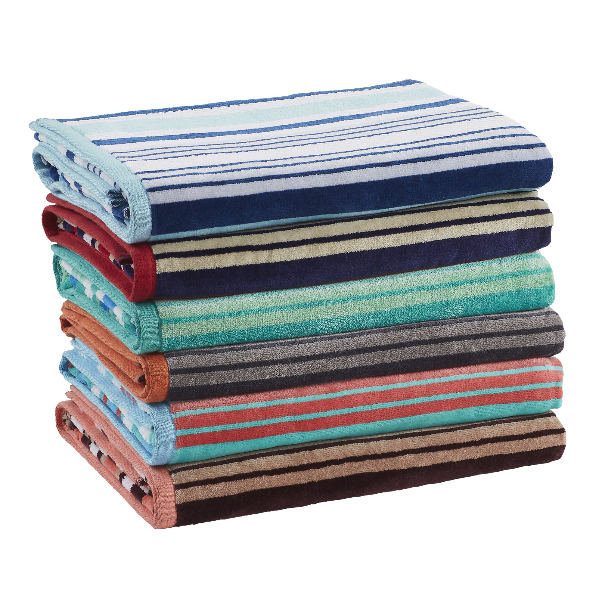Gilus 100% Cotton Textured Rope Beach Towel, Sky Blue