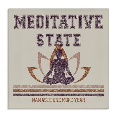 Art mural rétro sur toile Meditation State