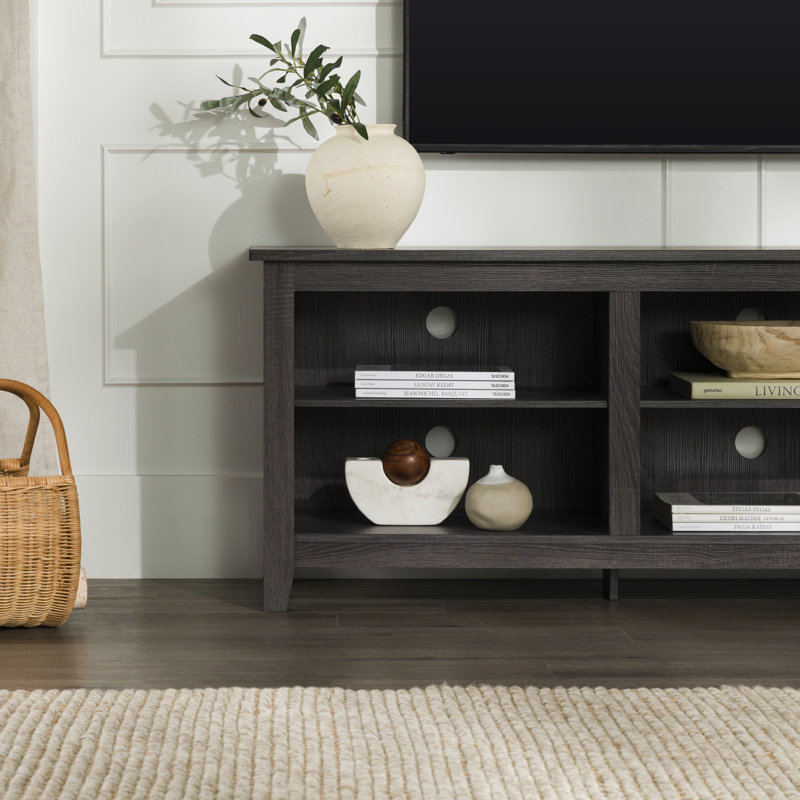 Sunbury Open Storage TV Stand, Charcoal, 58"