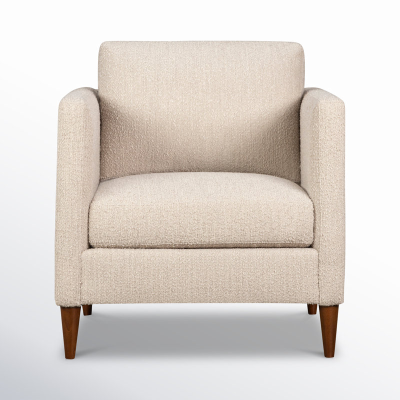 Clifford Upholstered Custom Armchair, Davis Chateau Gray Bouclé