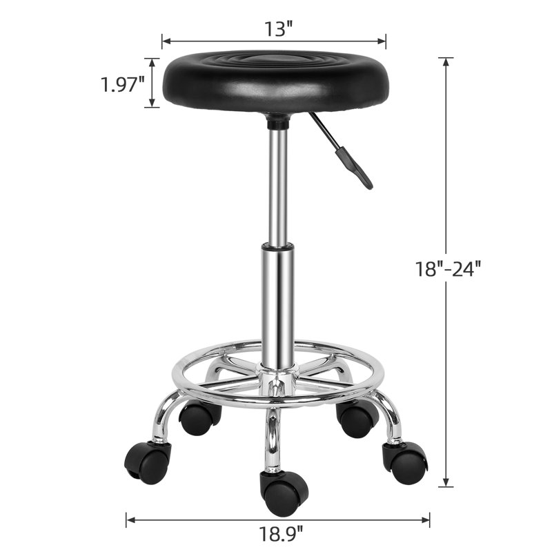 Tabouret de laboratoire Nanaimon, Noir