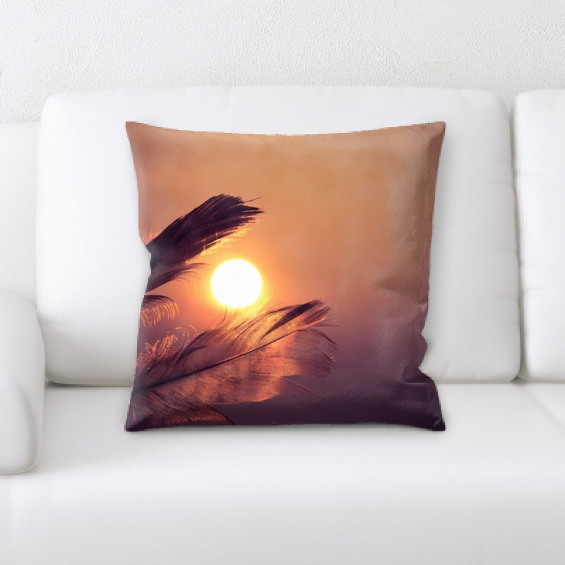 Coussin en plumes coucher de soleil