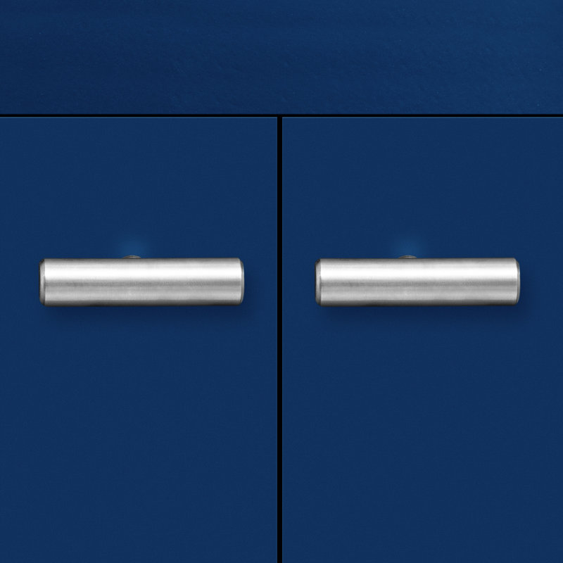Console fonctionnelle avec beaucoup de rangement, idéale pour le bureau, l'entrée et le salon, Bleu marine