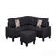 Canapé modulaire 6 pièces, noir