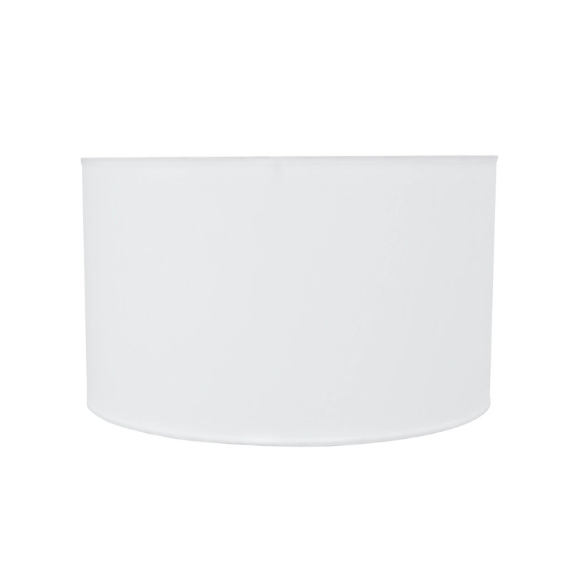 Abat-jour tambour en tissu de coton de H 10 po Tetoron (araignée) de couleur blanc éclatant