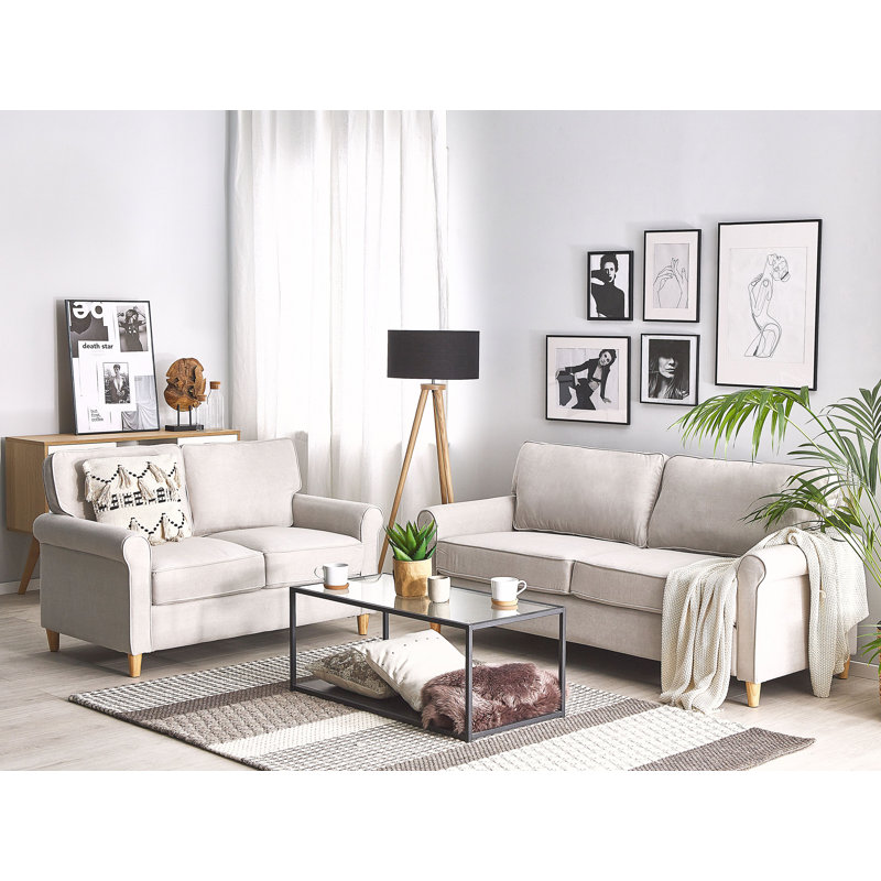Francys 2 - Piece Velvet Living Room Set, Beige