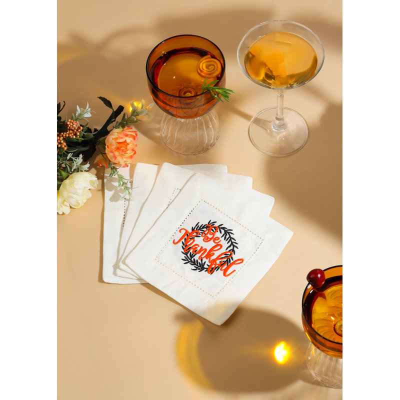Serviettes de cocktail Be Thankful Wreath