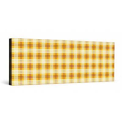 «Gold & White Plaid - National Basketball Teams», art mural sur toile