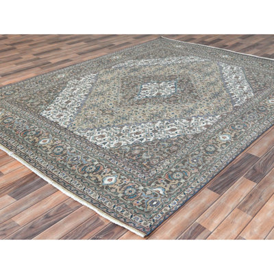 Roos One-of-a-Kind 7'1" X 9'9" 1960s Area Rug in Gray